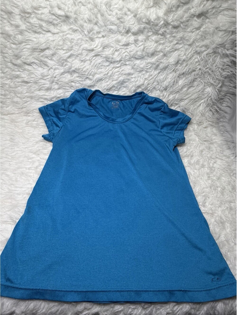Champion Loose T-shirt Adult Medium Blue Short Sleeve Womens